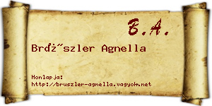 Brüszler Agnella névjegykártya
